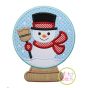 Snow Globe Snowman Applique | Machine Embroidery Designs by JuJu