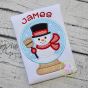 Snow Globe Snowman Applique | Machine Embroidery Designs by JuJu