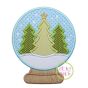 Snow Globe Trees Applique | Machine Embroidery Designs by JuJu