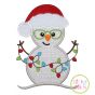 Snowman Glasses Lights Applique | Machine Embroidery Designs by JuJu