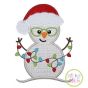 Snowman Glasses Lights Applique | Machine Embroidery Designs by JuJu