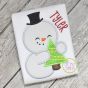 Snowman Hugging Tree Boy Applique | Machine Embroidery Designs by JuJu