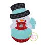 Snowman Ornament Peeker Applique | Machine Embroidery Designs by JuJu