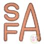 Stacked Sans Floss Applique Monogram Font | Machine Embroidery Designs by JuJu