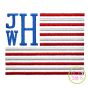 Stacked Serif Flag Frame Embroidery | Machine Embroidery Designs by JuJu