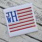 Stacked Serif Flag Frame Embroidery | Machine Embroidery Designs by JuJu