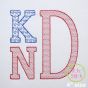 Stacked Serif Patriotic Motif Embroidery Monogram Font | Machine Embroidery Designs by JuJu
