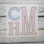 Stacked Serif Patriotic Motif Embroidery Monogram Font | Machine Embroidery Designs by JuJu