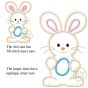 Standing Bunny with Egg Boy Applique | Machine Embroidery Designs by JuJu