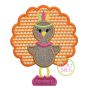 Standing Turkey In Headdress Applique | Machine Embroidery Designs by JuJu