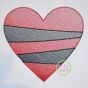 Striped Heart Sketch | Machine Embroidery Designs by JuJu