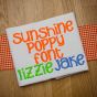 Sunshine Poppy Embroidery Font Machine Embroidery Designs by JuJu