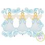 Super Swirly Angel Trio Sketch Embroidery | Machine Embroidery Designs by JuJu