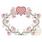Super Swirly Heart Frame Sketch Embroidery Design | Machine Embroidery Designs by JuJu