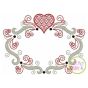 Super Swirly Heart Frame Sketch Embroidery Design | Machine Embroidery Designs by JuJu