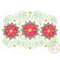 Super Swirly Poinsettia Trio Sketch Embroidery | Machine Embroidery Designs by JuJu