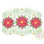 Super Swirly Poinsettia Trio Sketch Embroidery | Machine Embroidery Designs by JuJu