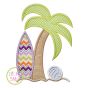 Surf Palm Applique | Machine Embroidery Designs by JuJu