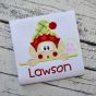 Surprised Elf Boy Peeker Applique | Machine Embroidery Designs by JuJu