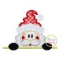 Surprised Santa Peeker Applique | Machine Embroidery Designs by JuJu