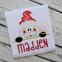 Surprised Santa Peeker Applique | Machine Embroidery Designs by JuJu