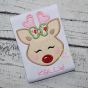 Sweet Deer Face Girl Applique | Machine Embroidery Designs by JuJu