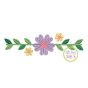 Sweet Floral Border Embroidery Design | Machine Embroidery Designs by JuJu