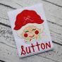 Sweet Mrs Claus Face Applique | Machine Embroidery Designs by JuJu