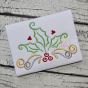 Swirly Holly Berries Embroidery | Machine Embroidery Designs by JuJu