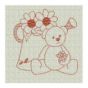Teddy Bear Redwork Machine Embroidery Designs by JuJu