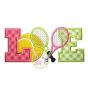 Tennis Love Applique | Machine Embroidery Designs by JuJu