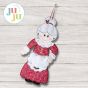 ITH Mrs. Claus Wall Hanging | Machine Embroidery Designs by JuJu