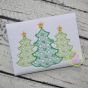Tree Trio Motif Embroidery | Machine Embroidery Designs by JuJu