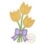 Tulip Bouquet Applique | Machine Embroidery Designs by JuJu