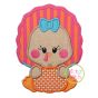 Turkey with Pumpkin Girl Applique | Machine Embroidery Designs by JuJu