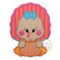 Turkey with Pumpkin Girl Applique | Machine Embroidery Designs by JuJu