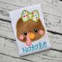 Turkey Head Girl Applique | Machine Embroidery Designs by JuJu