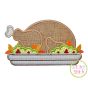 Turkey Platter Applique | Machine Embroidery Designs by JuJu