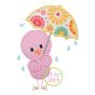 Umbrella Bird Applique Design | Machine Embroidery Designs by JuJu
