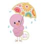 Umbrella Bird Applique Design | Machine Embroidery Designs by JuJu