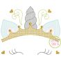 Unicorn Horn Crown Motif Embroidery | Machine Embroidery Designs by JuJu