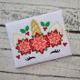 Unicorn Horn Poinsettias Applique | Machine Embroidery Designs by JuJu