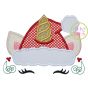 Unicorn Horn Santa Hat Applique | Machine Embroidery Designs by JuJu