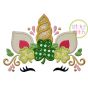Unicorn Horn with Shamrocks Applique | Machine Embroidery Designs by JuJu