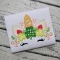 Unicorn Horn with Shamrocks Applique | Machine Embroidery Designs by JuJu