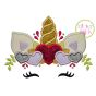 Unicorn Horn with Hearts Applique | Machine Embroidery Designs by JuJu