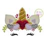 Unicorn Horn with Hearts Applique | Machine Embroidery Designs by JuJu