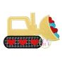 Valentine Bulldozer Applique | Machine Embroidery Designs by JuJu