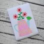Watering Can with Flowers Applique | Machine Embroidery Designs by JuJu