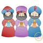 Wisemen Sketch Embroidery | Machine Embroidery Designs by JuJu